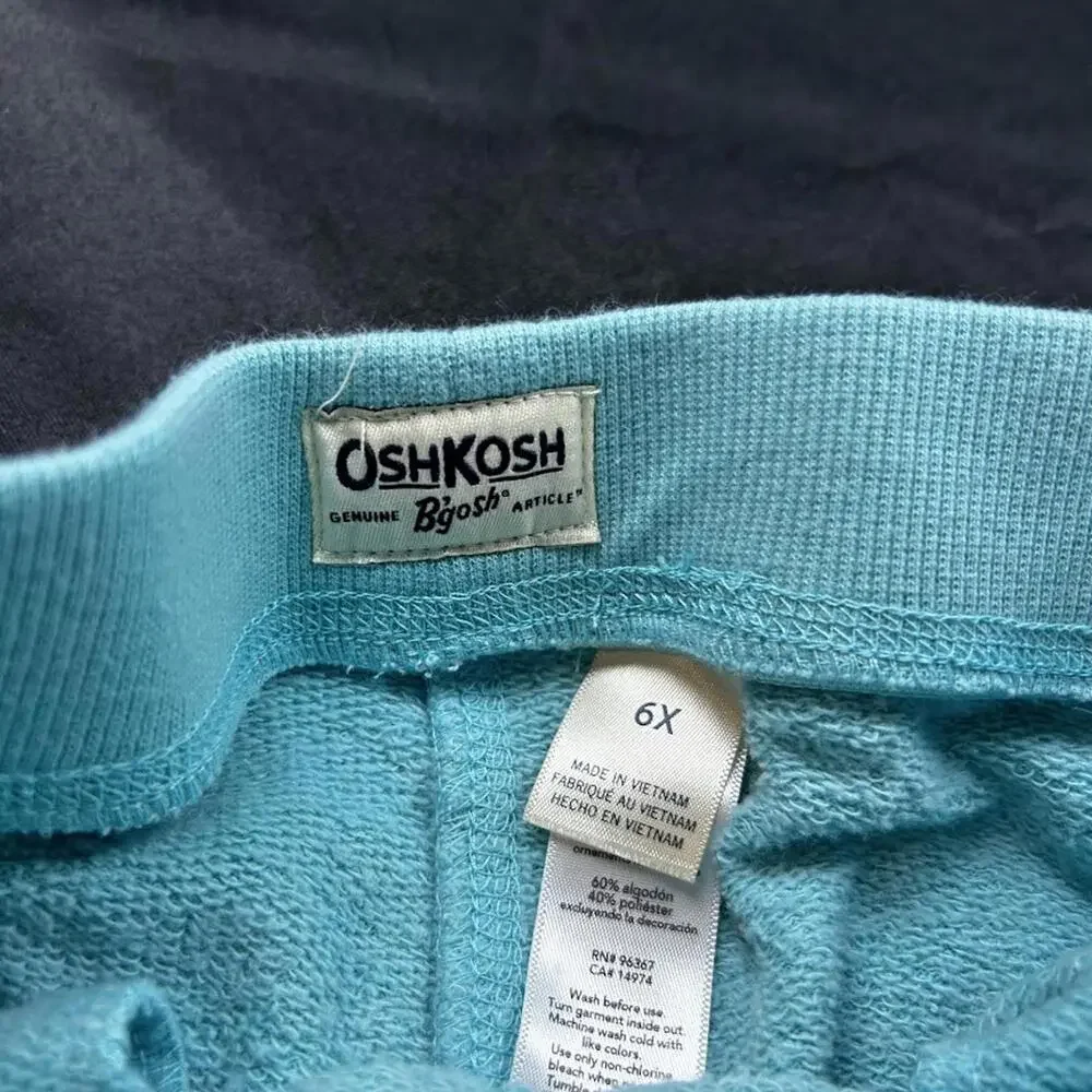 OshKosh B’gosh Girls Light Blue Sweatpants Size 6Y Sparkly‎ Silver Accents